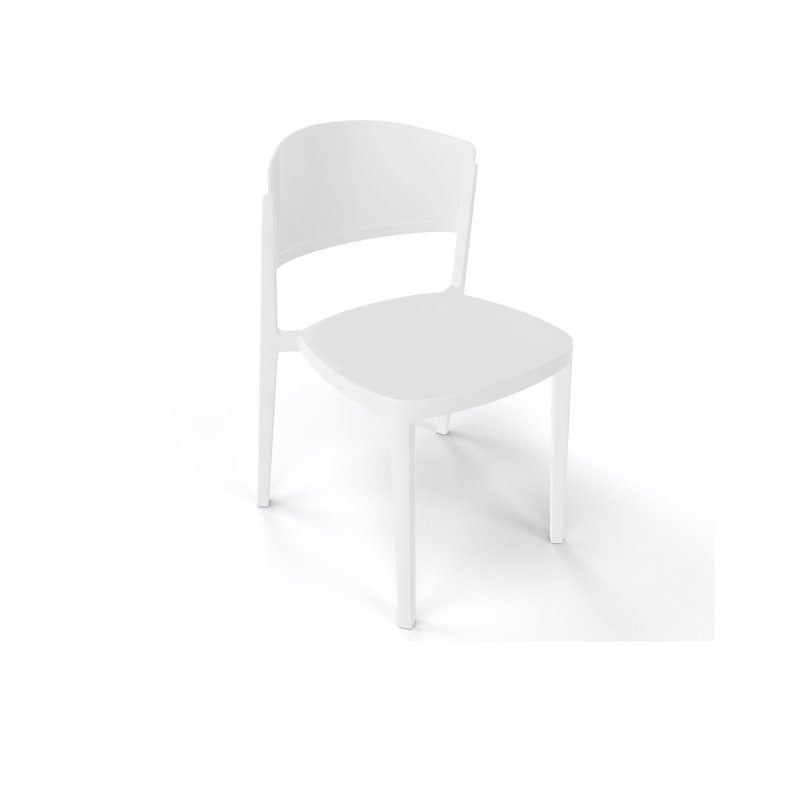 Chaise d'appoint empilable Sevan, Blanc