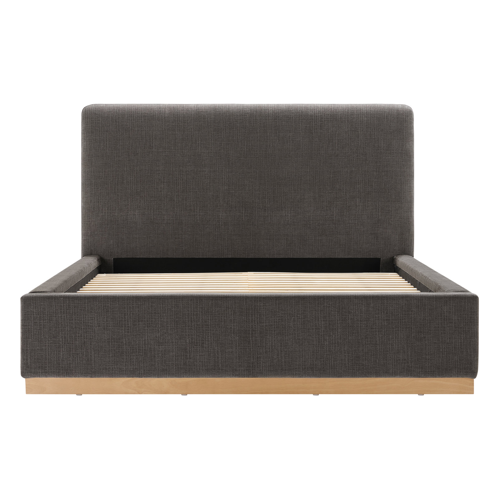 Delpha Upholstered Oak Bed, Queen, Selene Stone