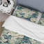 Ensemble de housse de couette en microfibre vert et blanc-655695065