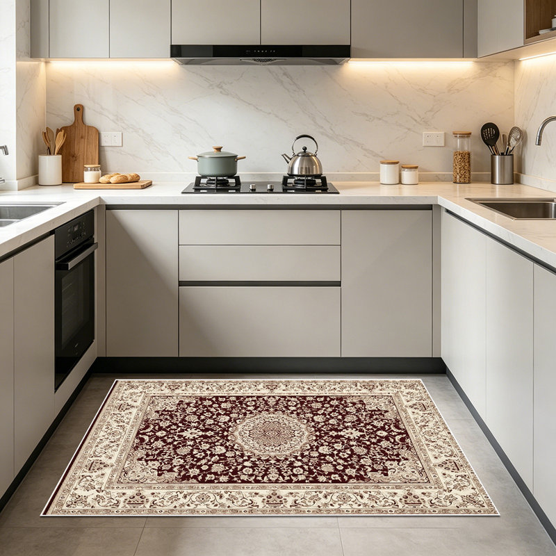Vintage Persian pattern carpet, soft and easy to clean, suitable for living room, bedroom, dining room, study room, and other indoor decoration carpets for multiple scenes