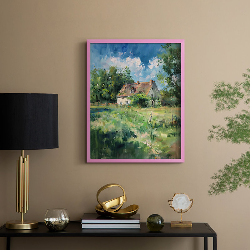 «LANDSCAPES Series XCVII», reproduction encadrée - bois massif, 11" H x 9" W