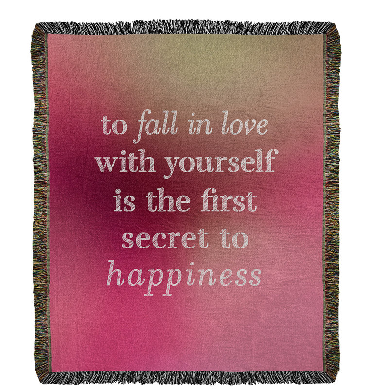 Hand Woven Throw Blanket, 80" L x 60" W, Pink Glow