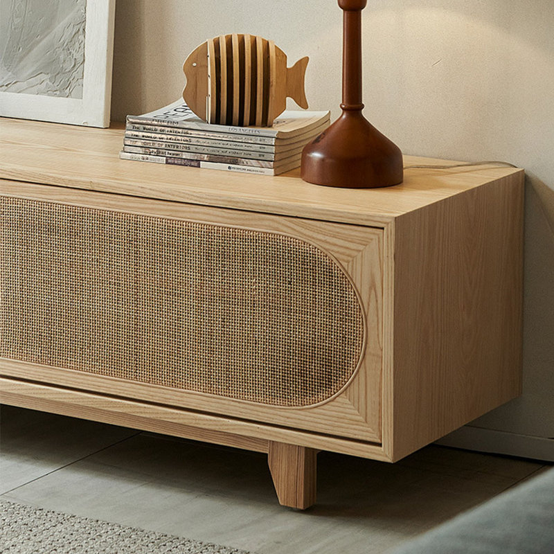 Crédence de rangement simple en rotin simple de 78,74 po de largeur