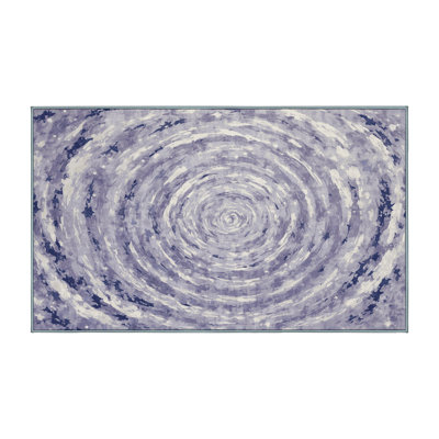 Tapis bleu lavable à la machine