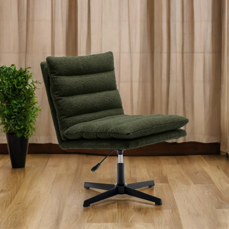 Fauteuil d'appoint pivotant à 360 ° Teddy, Vert