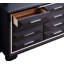 Commode 8 tiroirs, commode de rangement, noir