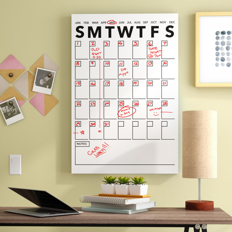 Plastic Dry Erase Board, 30" H x 20" W x 1.5" D
