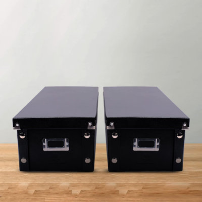 Boîte de rangement - paquet de 2 - organisateurs de films durables 6 x 8,2 x 16,5 pouces