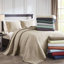 King 3 Piece Reversible Bedspread Clay Red - With Graceful Quilting Design, Pre-washed Cotton For Comfort, Includes & 2 Matching Shams, Machine Washable Oversized With Exquisite Filling Relaxing,