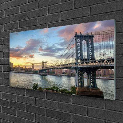 Architecture Bridge City - No Frame Print on Glass