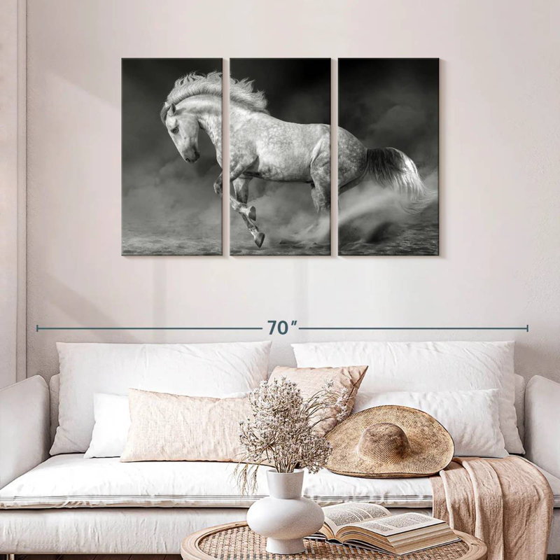 Cheval andalou Brampt, H 28 po x l 45 po