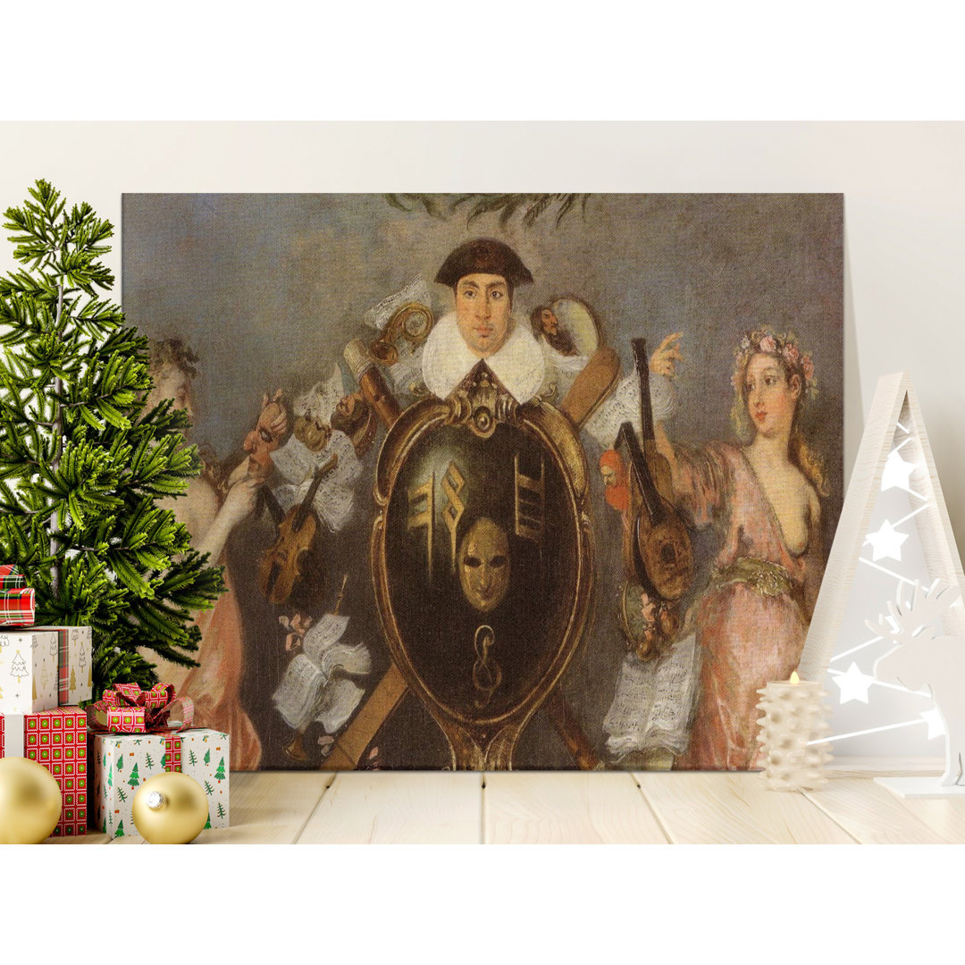 Musical Allegory Canvas Wall Art, Baroque Era Painting Print, Gallery Wrapped Canvas, Ready to Hang, Classic Fine Art Decor