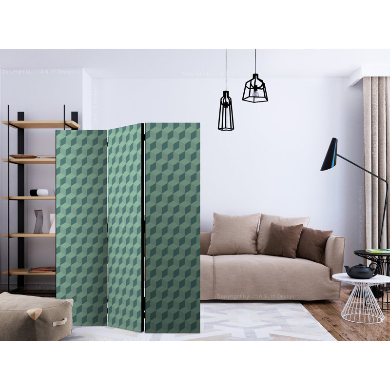 135 cm W x 172 cm H 3 - Panel Solid Wood Folding Room Divider