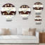 Motif à pois doré I - horloge murale moderne Mid-Century-73197257