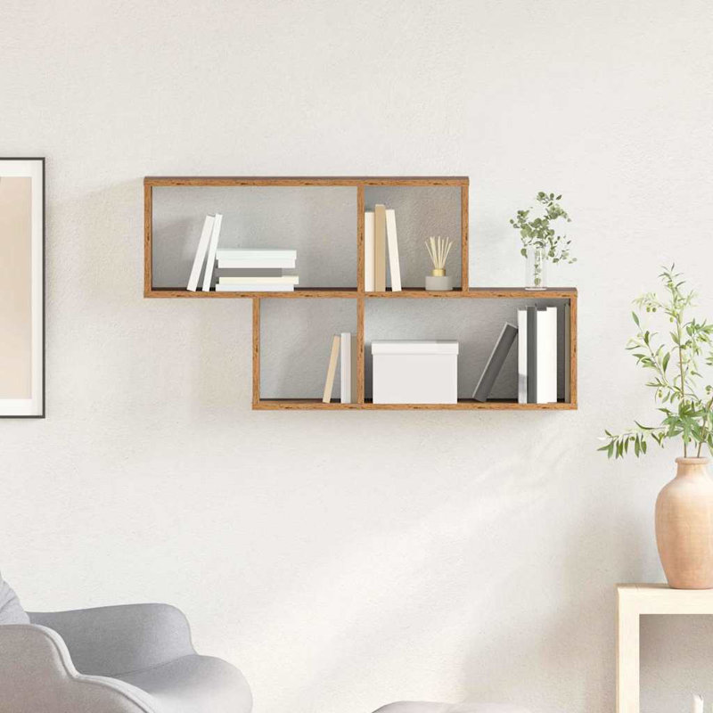 Wall Shelf 100 X 20 X 53 Cm Engineered Wood, Old Wood