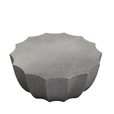Table basse de jardin de 36,21 po - Ciment, imperméable pour l'extérieur. Gris, structure, facile à nettoyer et à entretenir facilement, patio en ciment d'une capacité de 220 lb pour le jardin.