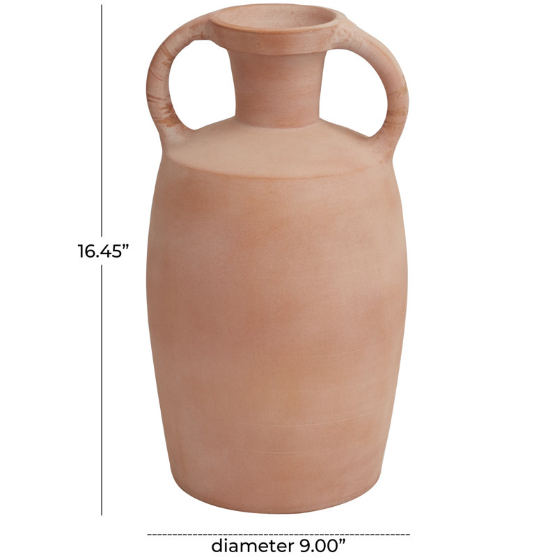 Moanne 16.45'' Terracotta Table Vase