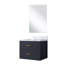 Meuble-lavabo simple bleu - 24 po x 18 po avec portes en acrylique à fermeture en douceur et miroir L 18 po-791009054
