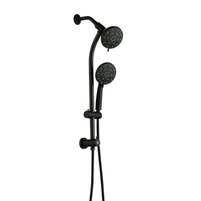 5 Inch Rain Shower & 7-Spray Handheld With 26" Slide, Easy Installation, Angle-Adjustable, Nozzles, Stable 1.8Gpm Flow, Manual Control Bathroom : Showerhead And Adjustable, Dual Flow 1.8Gpm, No Wall