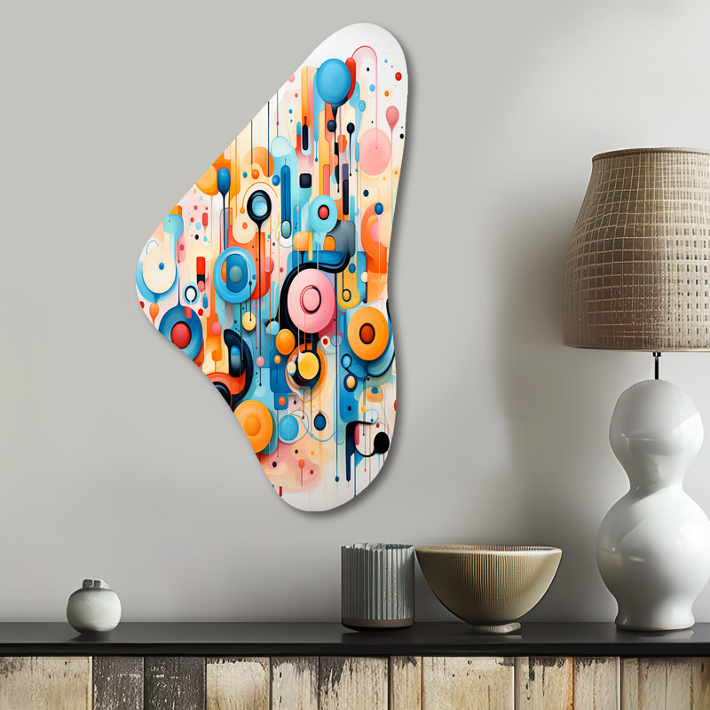 Cheryllee - art mural asymétrique en forme de Boomerang, H 31 po x l 17 po