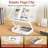 Acrylic Book Stand with Storage, Adjustable Book Holder for Reading with 360° Rotating Bases