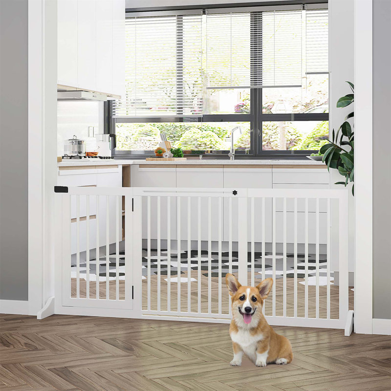 Barrière pour animaux sur pied Emrullah, Blanc
