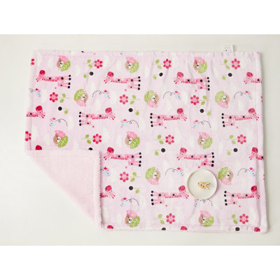 Jeté pour enfants en sherpa réversible à imprimé marina, réversible, riche, moelleuse, douce, en flanelle, molletonnée, girafe et singe de 30 po x 40 po, brun, vert, rose