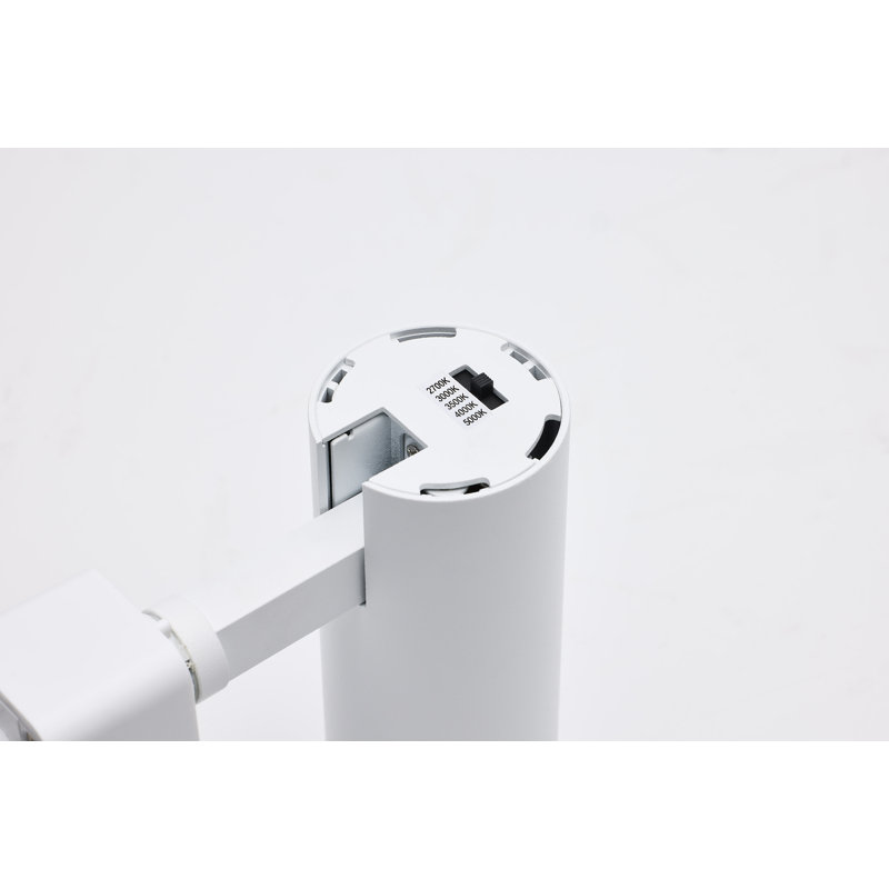 15 Watt LED Track Head 20 to 50 Degree Adjustable Beam Spread CCT Selectable, Matte White