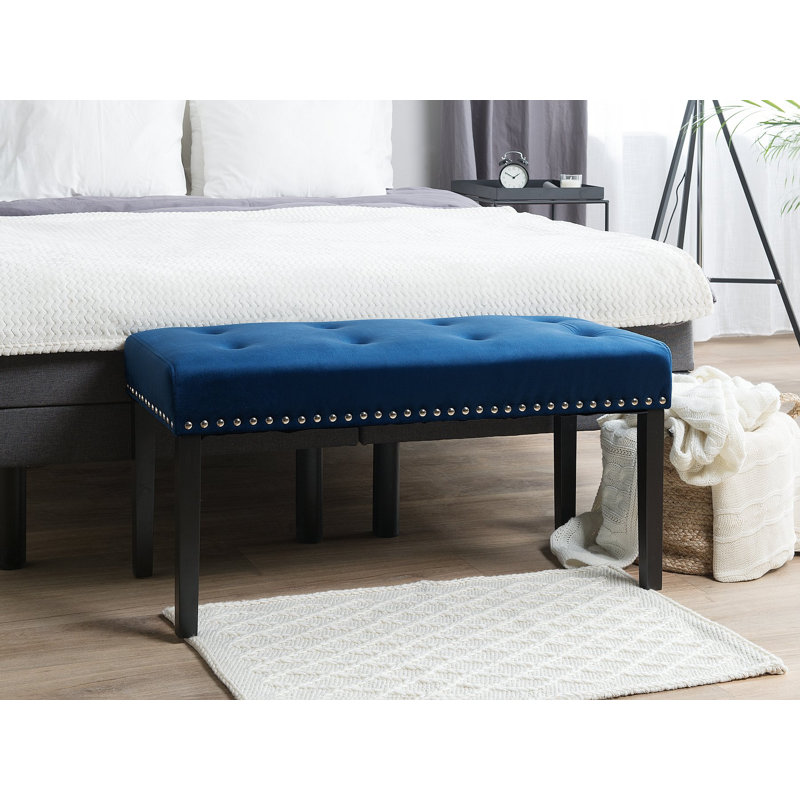 Saffron Walden Upholstered Bench, Navy Blue