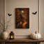 "Autumn Forest Path And Stream Under Full Moon", art mural sur toile-118755368