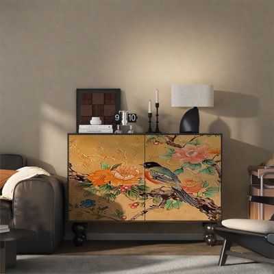 Armoire supérieure en noyer avec portes doubles