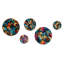 Kerr - Ensemble d'art mural rond floral glam 5 pièces