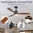 Kemp 60" 3-Solid Wood Blade Modern Large Ceiling Fan With Lights,Remote-1962463112