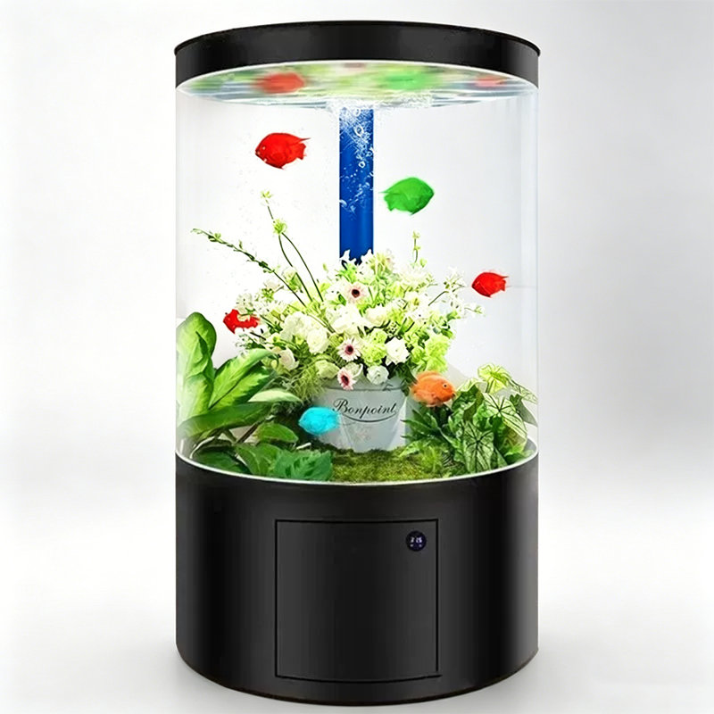 Réservoir d'aquarium moderne en acrylique 105-115 gallons, Black, 31.5