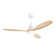 52 Inch Modern Ceiling Fan With Dimmable LED Light 5 Solid Wood Blades Smart Remote Control Reversible DC Motor