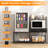 Mini Fridge Stand With Storage, Mini Refrigerator Stand With Power Outlet, Wine Fridge Table With Movable Storage Basket, Heavy Duty Beverage Refrigerator Table For Dorm Home Use (black)-114234351