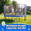 Trampoline pour enfants et adultes de 14 pi Maxlead, capacité de poids de 450 lb, avec filet de sécurité, échelle, structure en acier galvanisé robuste, jouet de saut extérieur-121372744