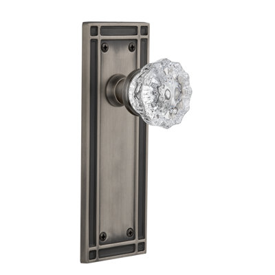 Mission Plate with Crystal Door Knob