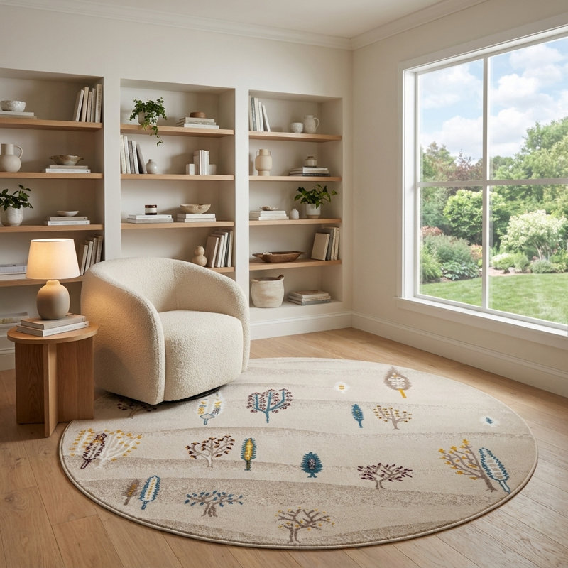 Bursa Botkins Rug, Round 5'3"