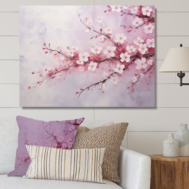 «Cherry Bliss Tree» sur toile, Toile tendue, 12" H x 20" W