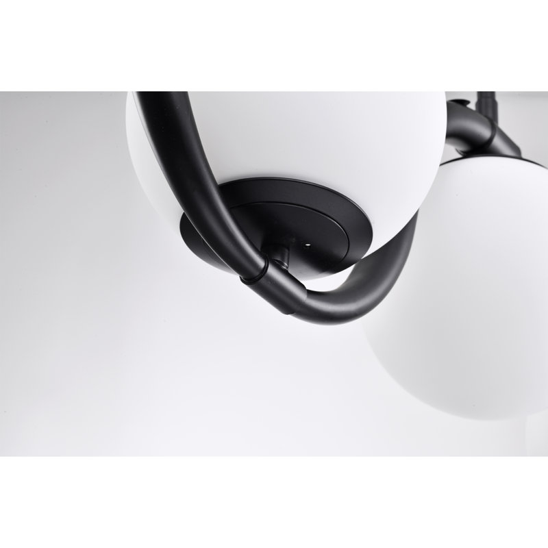 Luminaire suspendu verre opaque 38 lumières Fenix