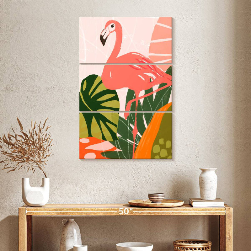 Flamant de jungle Brampt I, H 32 po x l 20 po