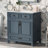 Bathroom Vanity With Resin Sink, Solid Wood Frame Bathroom Storage Cabinet With Soft Closing Doors, Retro Style-115688464