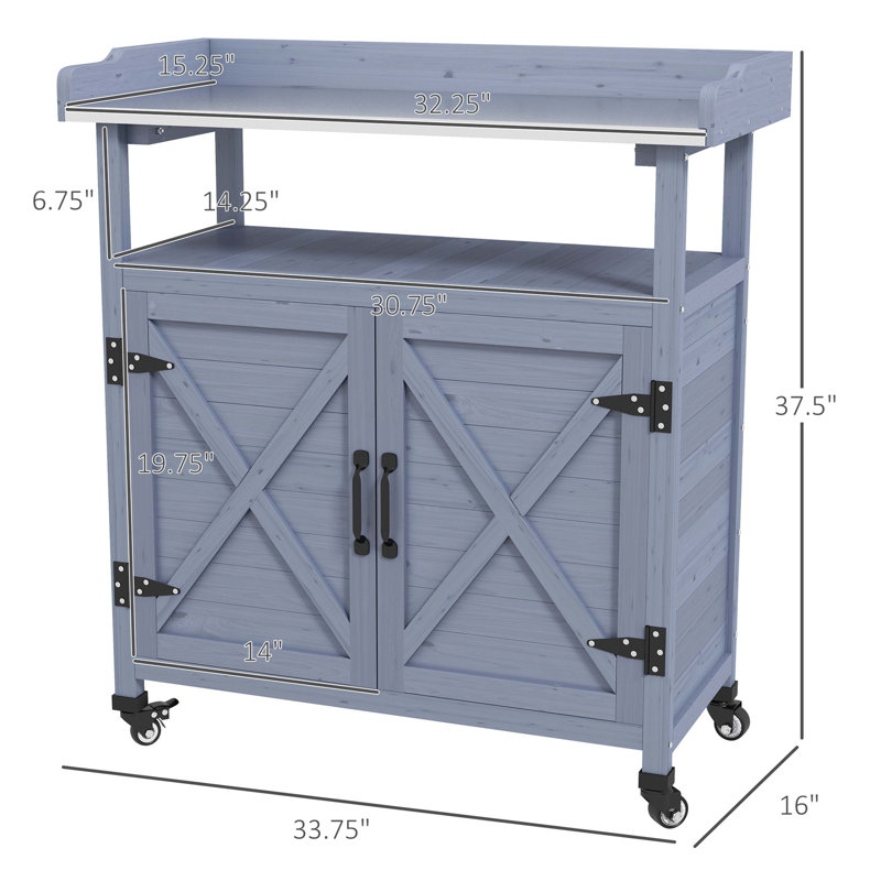 Alsup Wood Potting Bench