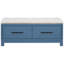 Banc de hall d'entrée avec rangement caché pour chaussures et autres articles - Accessoire de salon bleu marine