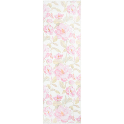 Tapis multicolore à motif floral Allston