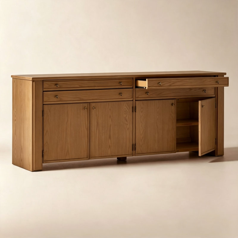 Buffet haut de gamme et multifonctionnel, Brun orangé