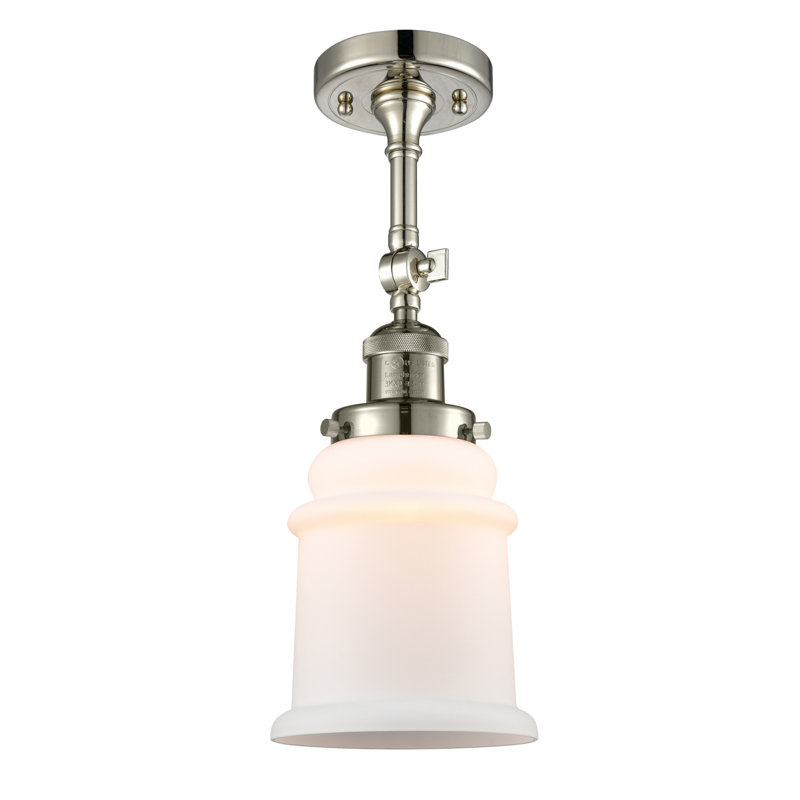 Galaviz Dimmable Bath Sconce, 60 Watt Vintage Incandescent Bulb, Polished Nickel, Matte White Cased