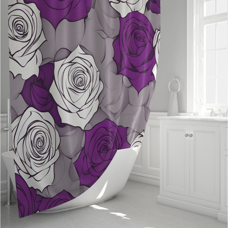 Rideau de douche Floral, H 83 po x l 70 po