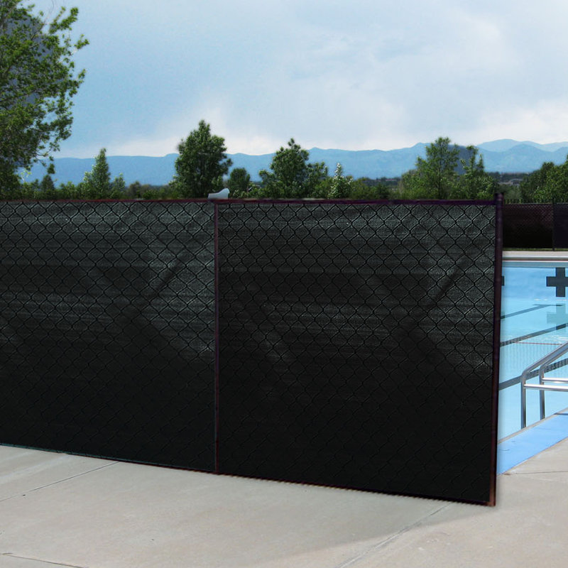 Boen Black Polyethylene Privacy Fence Netting with Reinforced Grommets